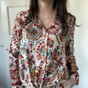 Bloemen blouse - damesblouse met bloemprint