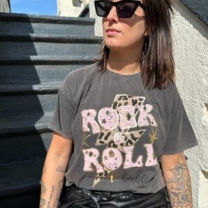 Rock & Roll t shirt grijs Stylefever
