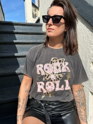 Rock & Roll t shirt grijs Stylefever