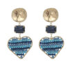 Statement oorbellen blauw glitter Stylefever