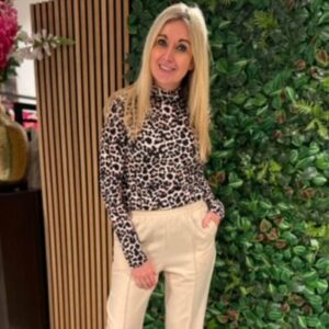 Panterprint top Azzurro mode