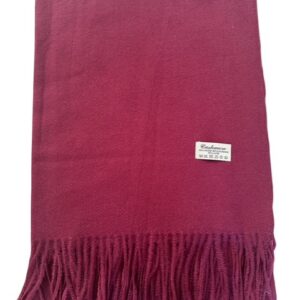 Cashmere damessjaal bordeaux rood Stylefever