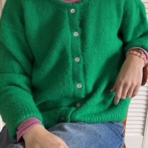 groen gebreid damesvestje Stylefever