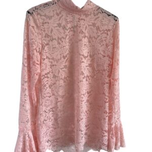 Roze kanten top lange mouw Stylefever