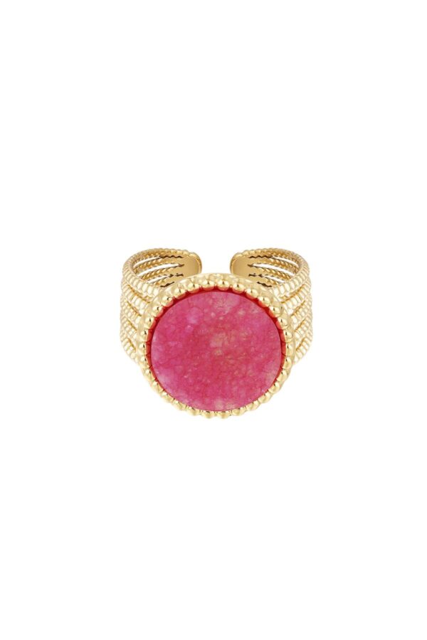 Roze statement ring Stylefever