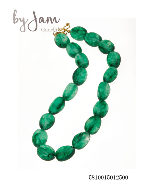 Groene kralenketting By Jam