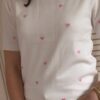 Witte top met roze hartjes - hartjestop - Stylefever