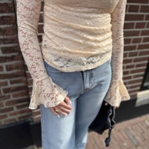 Alternative view of Lace top beige