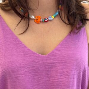 Kralen ketting krab multicolour