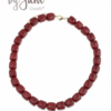 Bordeaux rode kralen ketting By Jam