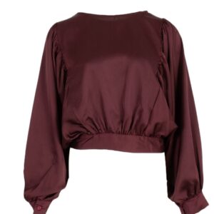 Bordeaux satin top Stylefever