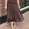 Bruine silk rok Stylefever Boutique