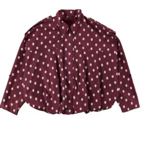 Bordeaux polkadot jas Stylefever
