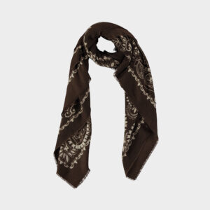 Bruine paisley print sjaal Stylefever
