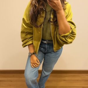Groen bomber jasje suede look Stylefever