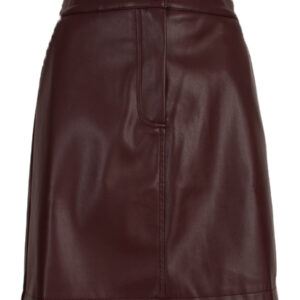 Bordeaux leatherlook rokje met zakjes Azzurro mode