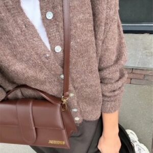 Bruin gebreid vestje Stylefever boutique