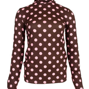 Bruine col met roze stippen Azzurro