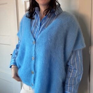 Blauwe streepjes blouse Azzurro 5 Azzurro blouse blauw wit gestreept Stylefever