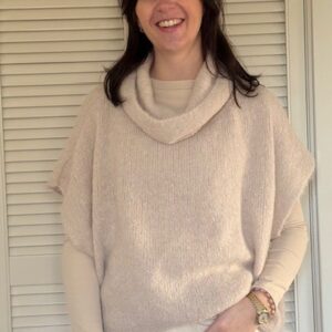 Online dames boutique met hippe en betaalbare damesmode & accessoires 8 Alternative view of Beige gebreide col korte mouw