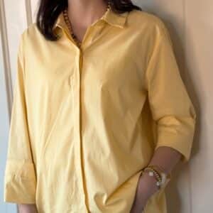 Gele basic damesblouse Stylefever