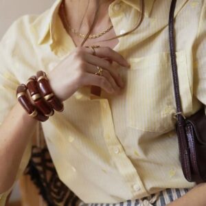 Gele damesblouse met hartjes Stylefever