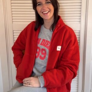 Rood teddy vest Azzurro