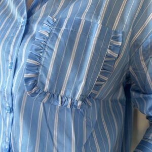 Streepjesblouse blauw Azzurro