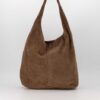 Bruine suede damestas Stylefever