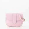 Lichtroze leren crossbody tas Stylefever