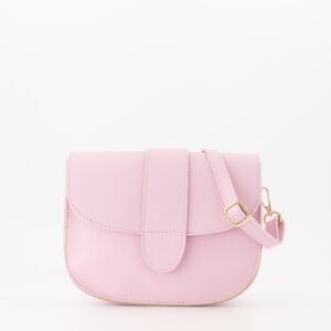 Lichtroze leren crossbody tas Stylefever