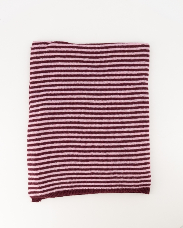 Roze gestreepte damessjaal 2 Roze gestreepte damessjaal - Afbeelding 2