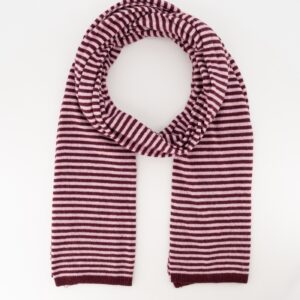Roze gestreepte damessjaal cashmere Stylefever