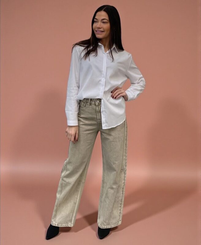 Witte basic dames blouse Stylefever