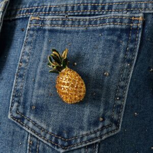 Ananas broche goudkleurig Stylefeve