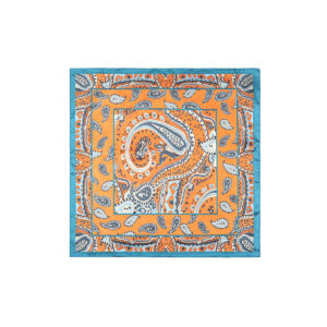 Paisley print sjaaltje blauw oranje Stylefever