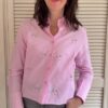 Roze damesblouse met parels Azzurro mode 4 Roze damesblouse parels Azurro mode