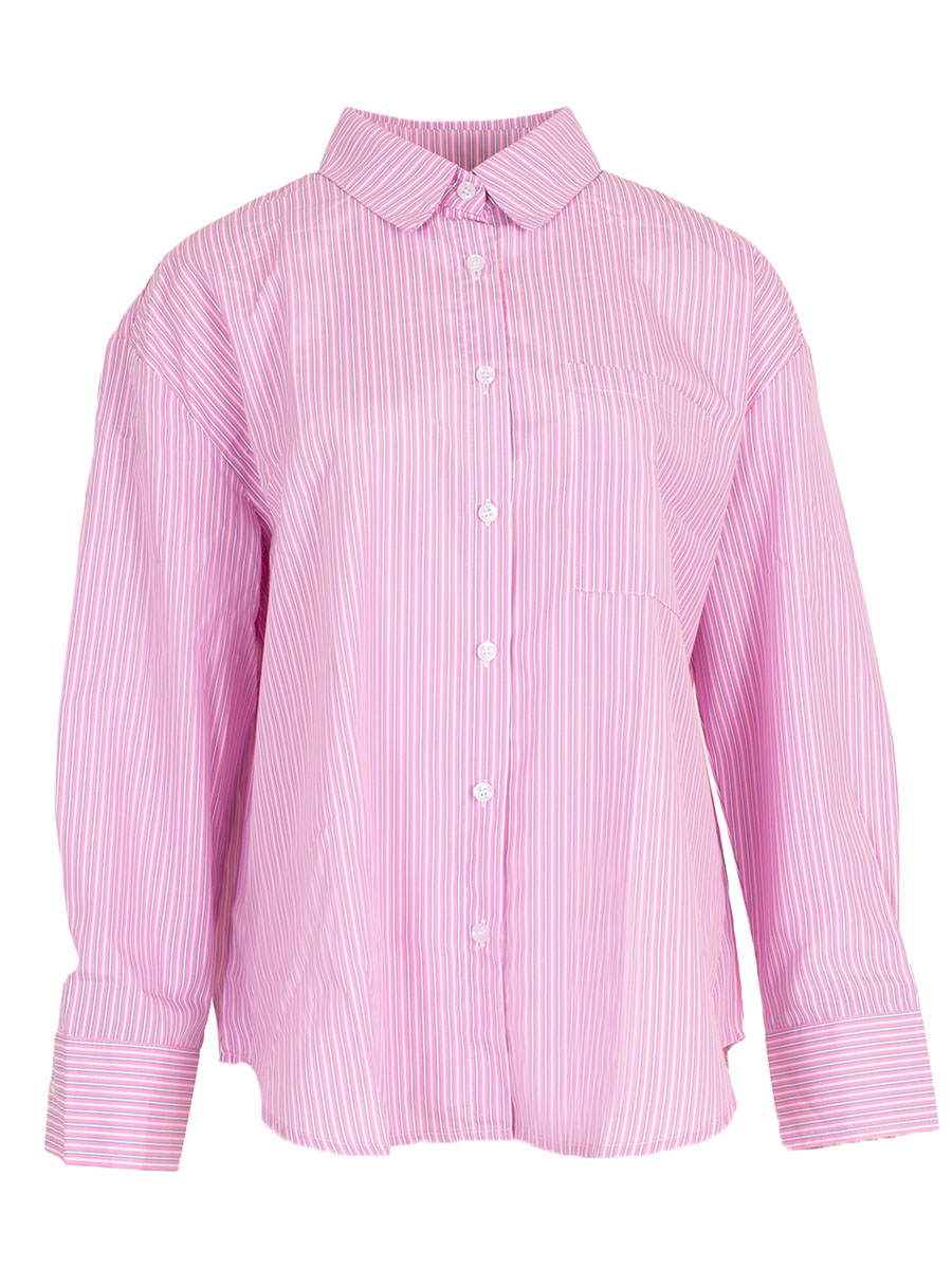 Roze gestreepte damesblouse Azzurro 1 Roze gestreepte blouse Azzurro mode