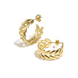 Alternative view of Stainless steel gouden oorbellen