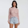 Lace top roze - Roze kanten top Stylefever