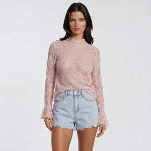 Lace top roze - Roze kanten top Stylefever