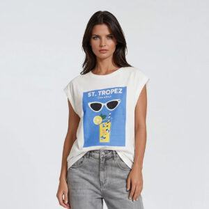 Wit tshirt Saint tropez Stylefever