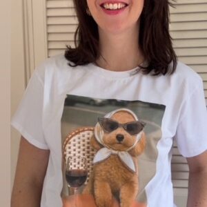 Wit tshirt met hond Stylefever