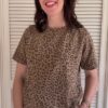 Bruin panterprint truitje korte mouw Stylefever