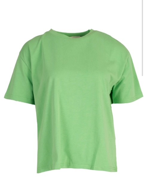 Groen basic shirt korte mouw Azzurro mode 1 Groen basic shirtje Azzurro mode