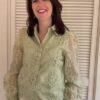 Groene damesblouse bloemenprint Azzurro