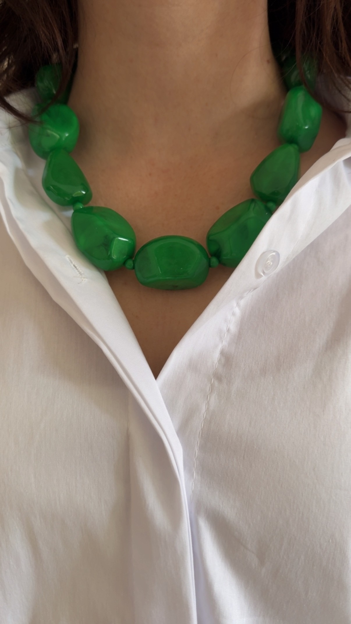 By Jam kralenketting groen 1 Grote groene kralen ketting By Jam Gioielli