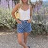 Jeans short stippen Azzurro Mode