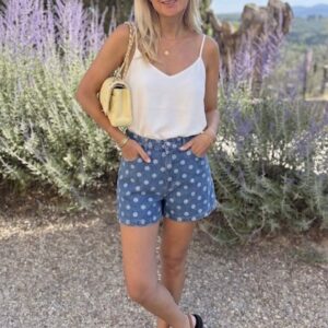 Short met stippen Azzurro Mode