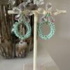 Mint groene bloem oorbellen Stylefever
